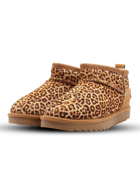 Colors of California Boots Femme Léopard – Bottines fourrées & semelle crantée