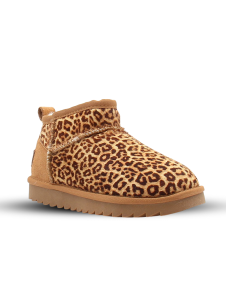 Colors of California Boots Femme Léopard – Bottines fourrées & semelle crantée