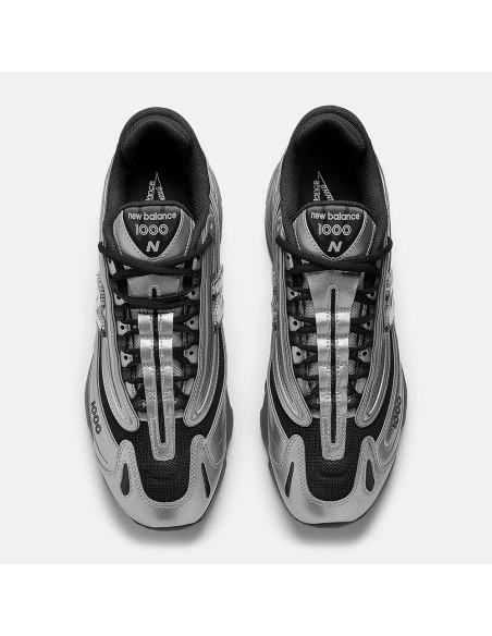 New Balance 1000 Silver Metallic – Sneakers homme futuriste en mesh et simili métal