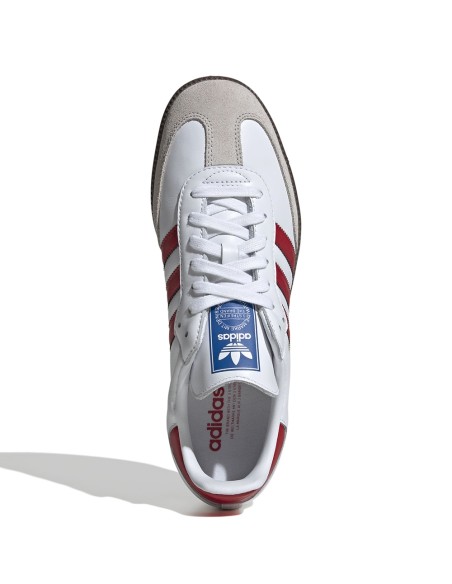 Adidas Samba OG White Red – Sneaker cuir rétro football