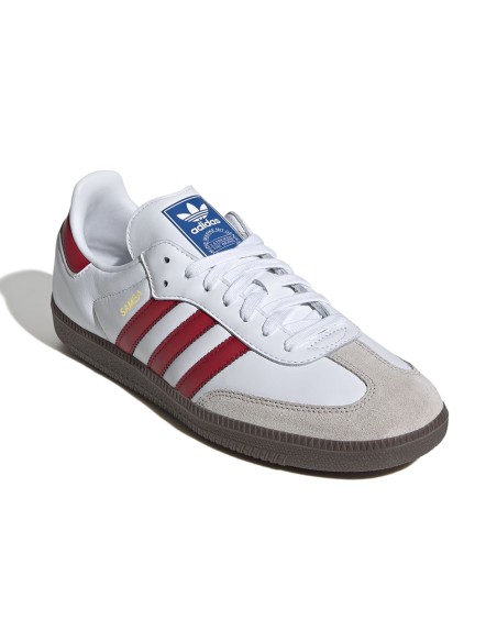 Adidas Samba OG White Red – Sneaker cuir rétro football