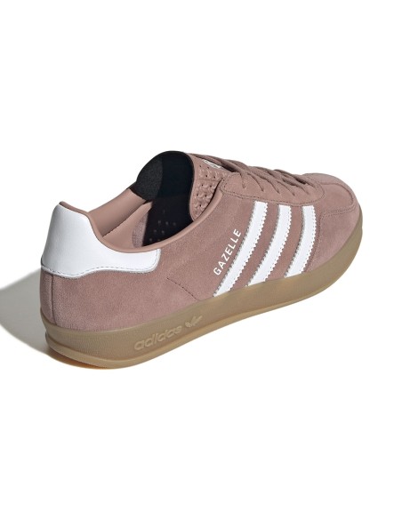 Adidas Gazelle Indoor Femme JS1397 Mauve Rosé / Blanc – Baskets vintage chic