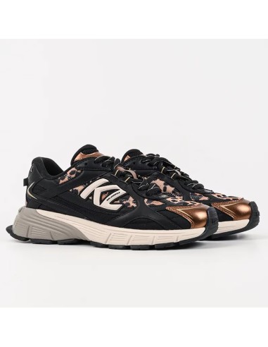Karl Lagerfeld Orion Femme Noir Léopard – Baskets tendance & détails métallisés