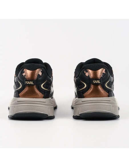 Karl Lagerfeld Orion Femme Noir Léopard – Baskets tendance & détails métallisés