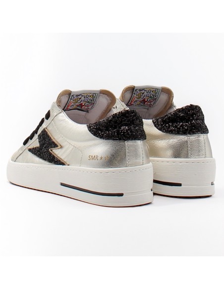 Baskets de Ville Femme SMR23 Maya 2 Lamb Blanc Doré