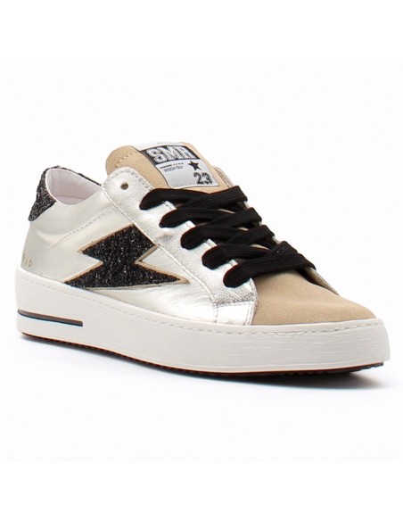 Baskets de Ville Femme SMR23 Maya 2 Lamb Blanc Doré