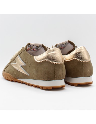 Semerdjian Mary D280 beige – Sneakers femme en suède avec éclair iconique