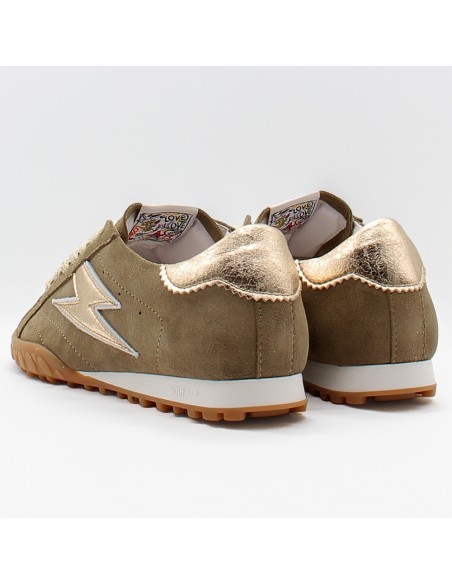 Semerdjian Mary D280 beige – Sneakers femme en suède avec éclair iconique