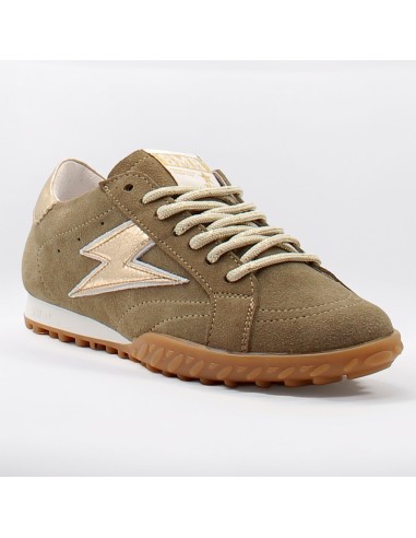 Semerdjian Mary D280 beige – Sneakers femme en suède avec éclair iconique