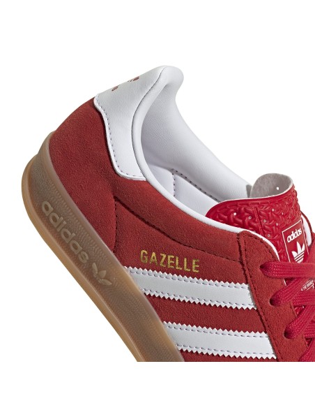 Adidas Gazelle Indoor rouge – Sneakers iconiques en suède à semelle gomme