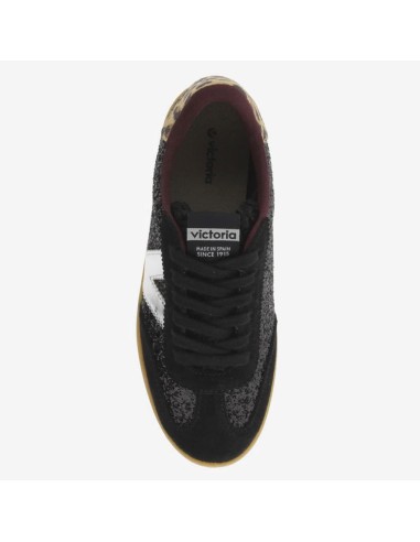 Victoria Berlin 1126223-10 | Basket noire femme pailletée et léopard