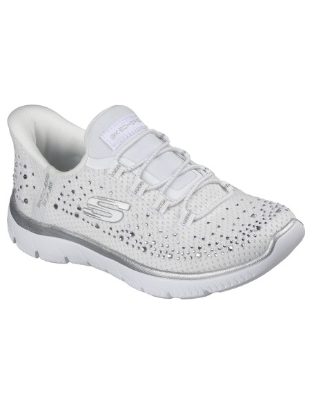 Skechers Summits Brilliant Shine Blanc Argent Femme