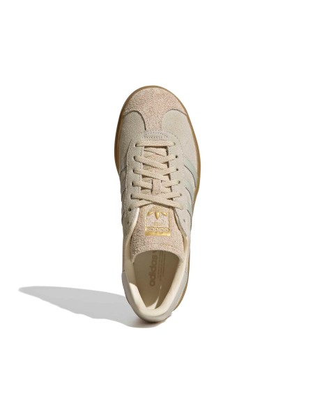 Sneakers femme Adidas Gazelle Bold W beige gum IH6782