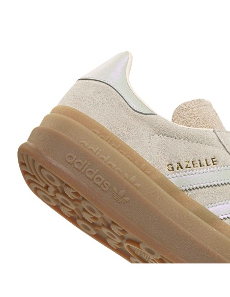 Sneakers femme Adidas Gazelle Bold W beige gum IH6782