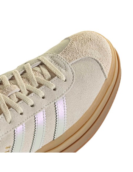 Sneakers femme Adidas Gazelle Bold W beige gum IH6782