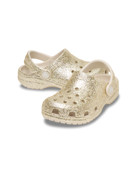 Crocs Enfant Glitter Gold Classic Chunky Clog - 211939-0LH