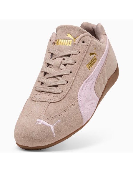 Puma Speedcat OG JR Femme Beige et Rose – Sneakers Rétro Motorsport