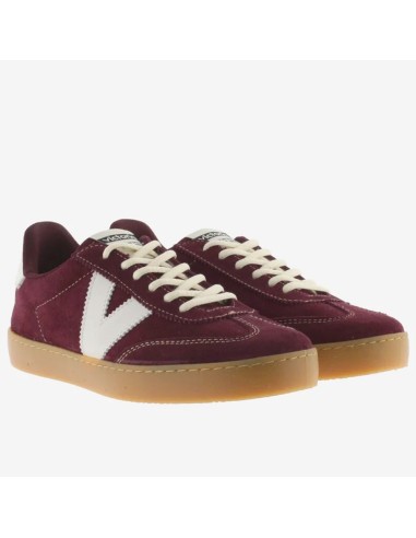 Victoria 1126218-41 baskets femme bordeaux en daim à semelle gomme