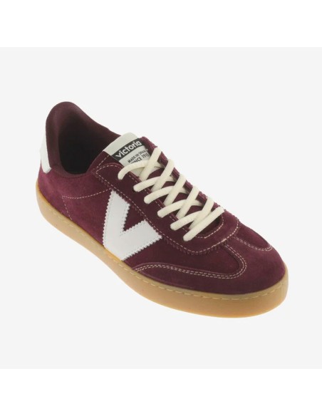 Victoria 1126218-41 baskets femme bordeaux en daim à semelle gomme