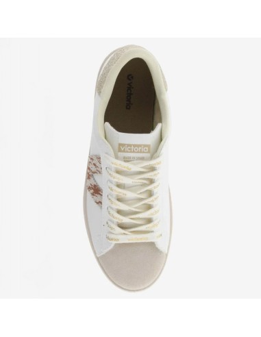 Sneakers femme Victoria 1126238-594 blanches à motif léopard