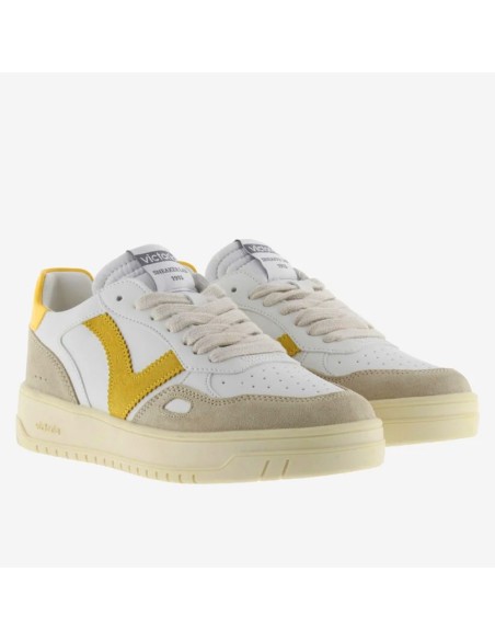 Baskets Femme Victoria Seul Efecto Piel & Serraje - Beige / Jaune
