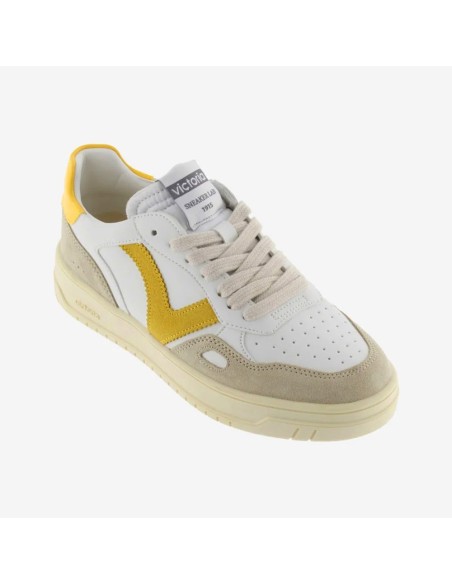 Baskets Femme Victoria Seul Efecto Piel & Serraje - Beige / Jaune