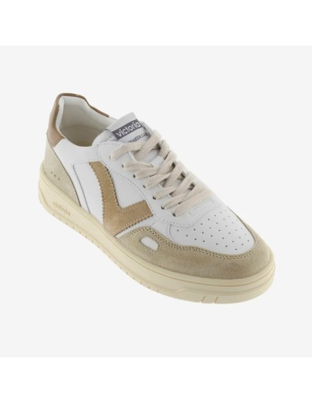 Basket De Ville Femme Seul Efecto Piel & Serraje - Beige