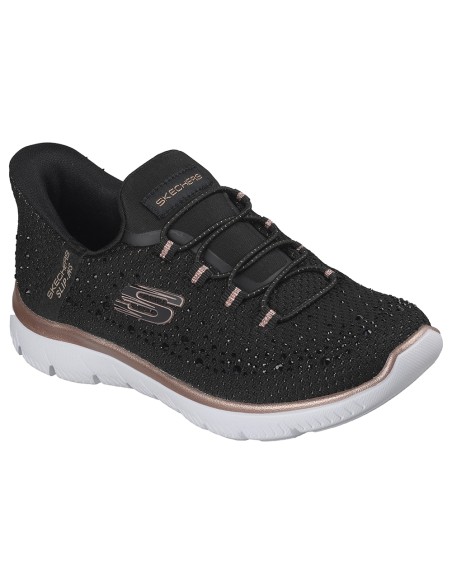 Baskets Skechers Slip-Ins Femme Ultra Flex 3.0 No Limits Noir et Rose – Confort et style sans effort