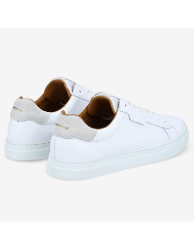 Schmoove Sparkle Sneaker – Baskets Homme cuir blanc et col beige
