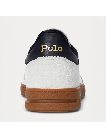 Ralph Lauren Court Sneaker - Style élégant en cuir blanc pour homme