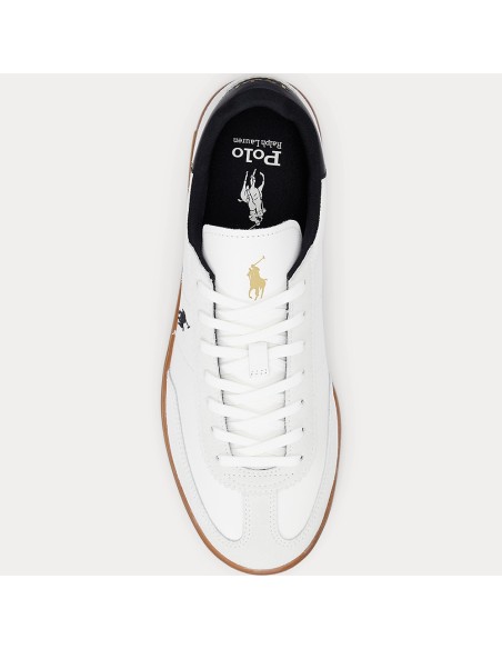 Ralph Lauren Court Sneaker - Style élégant en cuir blanc pour homme
