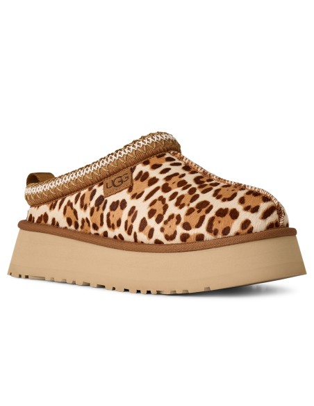 Chaussons UGG Tazz Plains – suède Felicity, motif léopard & plateforme