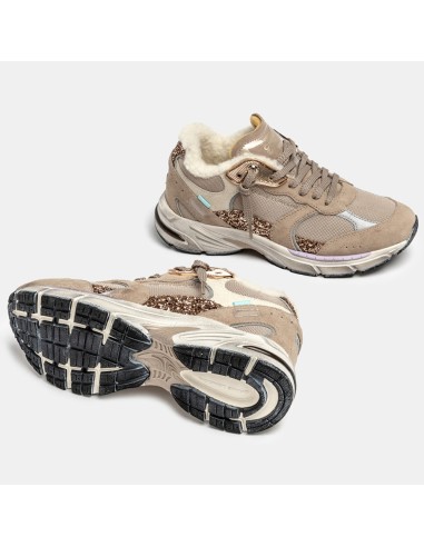 Crime London Fugitive Femme – Baskets Beige Glitter Look Urban Chic