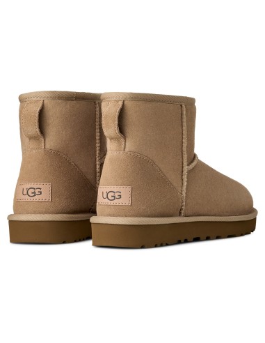 UGG Classic Mini II Sand Femme | Bottines d’Hiver Fourrées en Daim