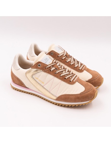 Baskets Femme 0 105 Lina Nature – Style Retro Beige & Mastic