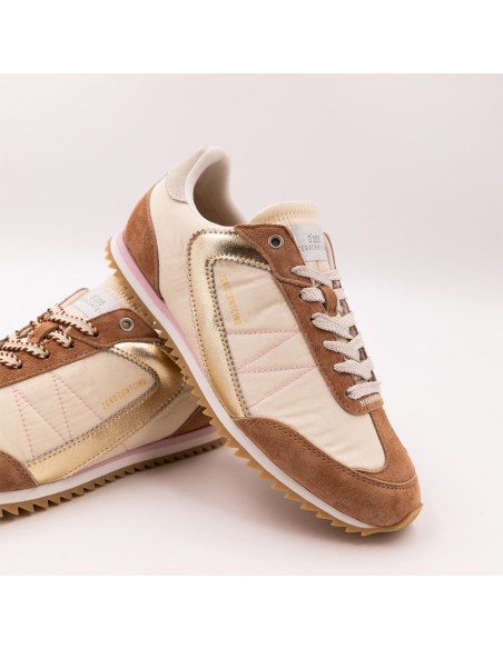 Baskets Femme 0 105 Lina Nature – Style Retro Beige & Mastic