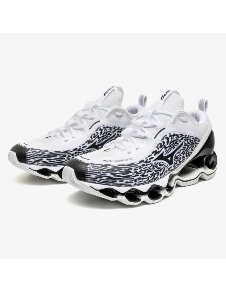 Mizuno Wave Prophecy 13.2 – Sneakers Performantes Blanc & Noir Homme