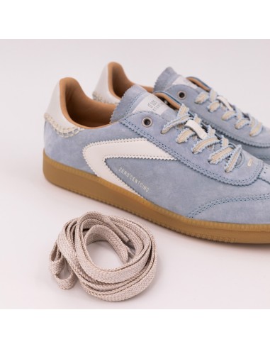 Baskets 0'105 Nova Storm en daim bleu ciel et blanc – Style rétro et semelle gomme
