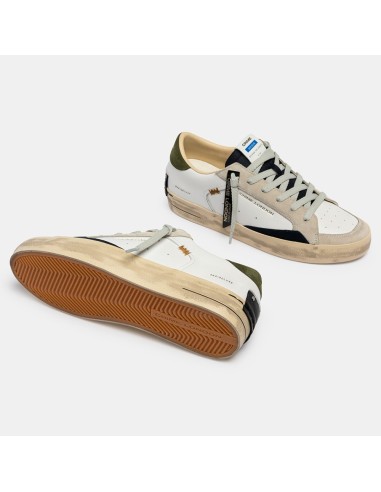 Baskets homme Crime London Skate blanc & kaki – urbaines