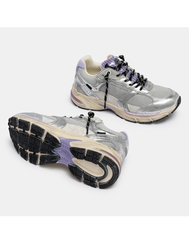 Baskets femme Crime London Fugitive argent – sneaker chunky tendance