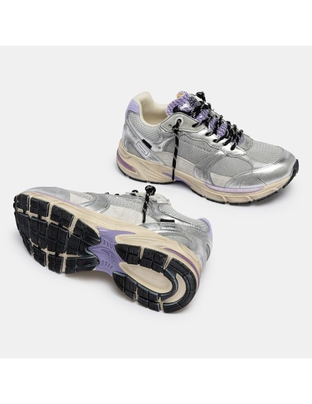 Baskets femme Crime London Fugitive argent – sneaker chunky tendance