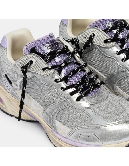 Baskets femme Crime London Fugitive argent – sneaker chunky tendance
