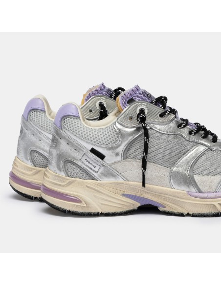 Baskets femme Crime London Fugitive argent – sneaker chunky tendance