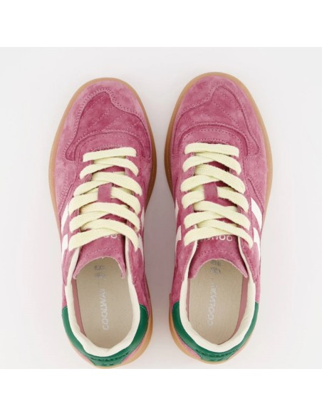 Baskets femme Coolway Goal Rose – suede & semelle gomme