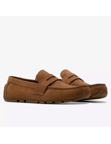 Mocassins homme Clarks Corsley camel – suede confortable