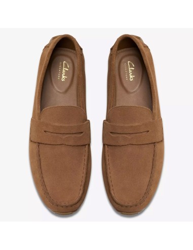 Mocassins homme Clarks Corsley camel – suede confortable