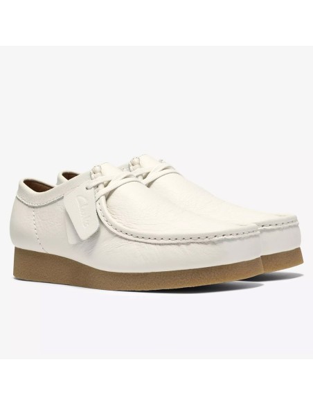 Mocassins homme Clarks Wallabee Evo blancs – cuir & confort