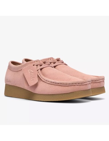 Mocassins femme Clarks Wallabee Evo Sh roses – suede confort