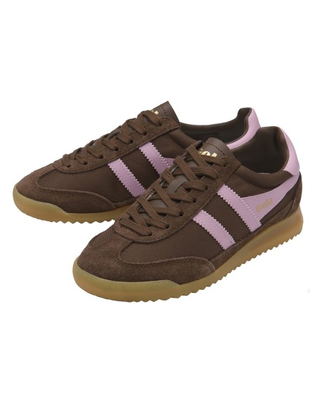 Baskets Gola Tornado Femme Marron Rose – Style rétro et confort