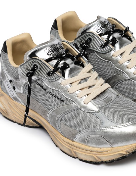 Baskets de Ville Homme Crime London Fugitive Silver - Sneakers Premium